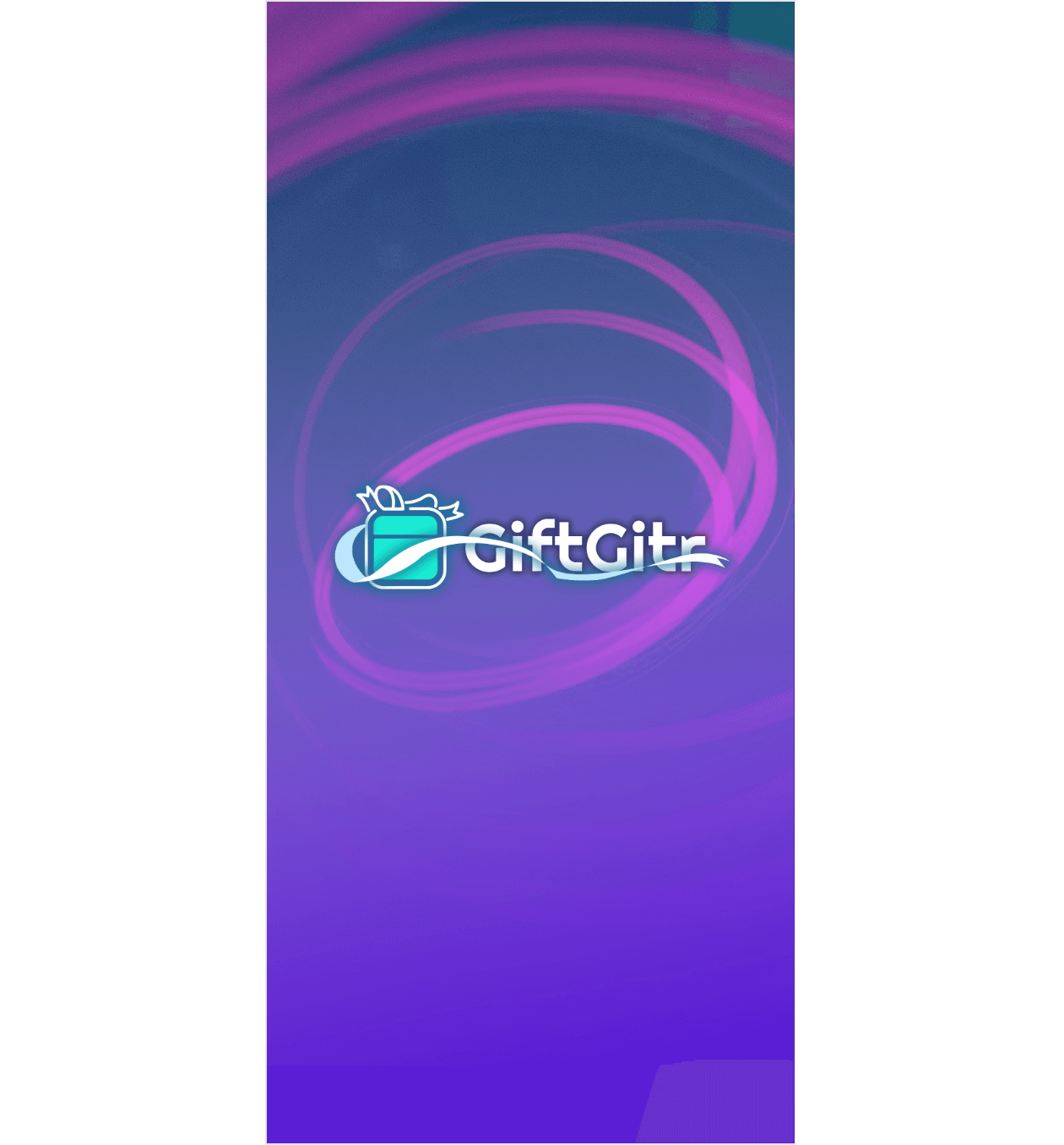 The GiftGitr app launch screen